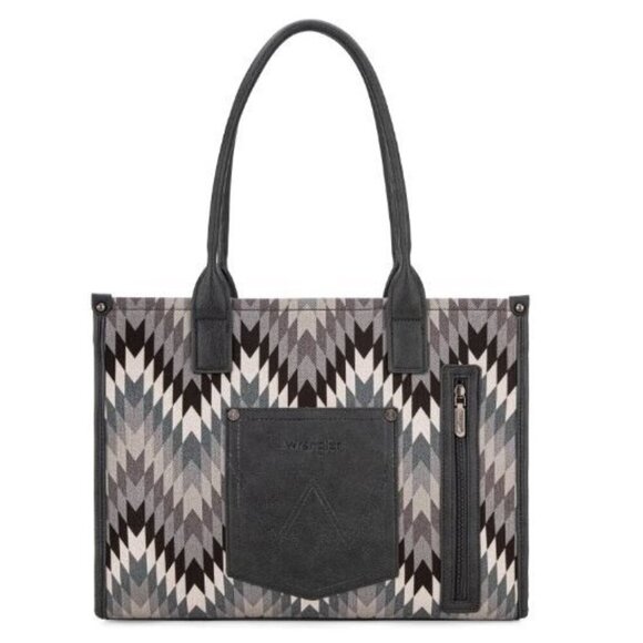 Wrangler Southwestern Pattern Dual Sided Print Concealed Carry Wide Tote - Picture 2 of 14